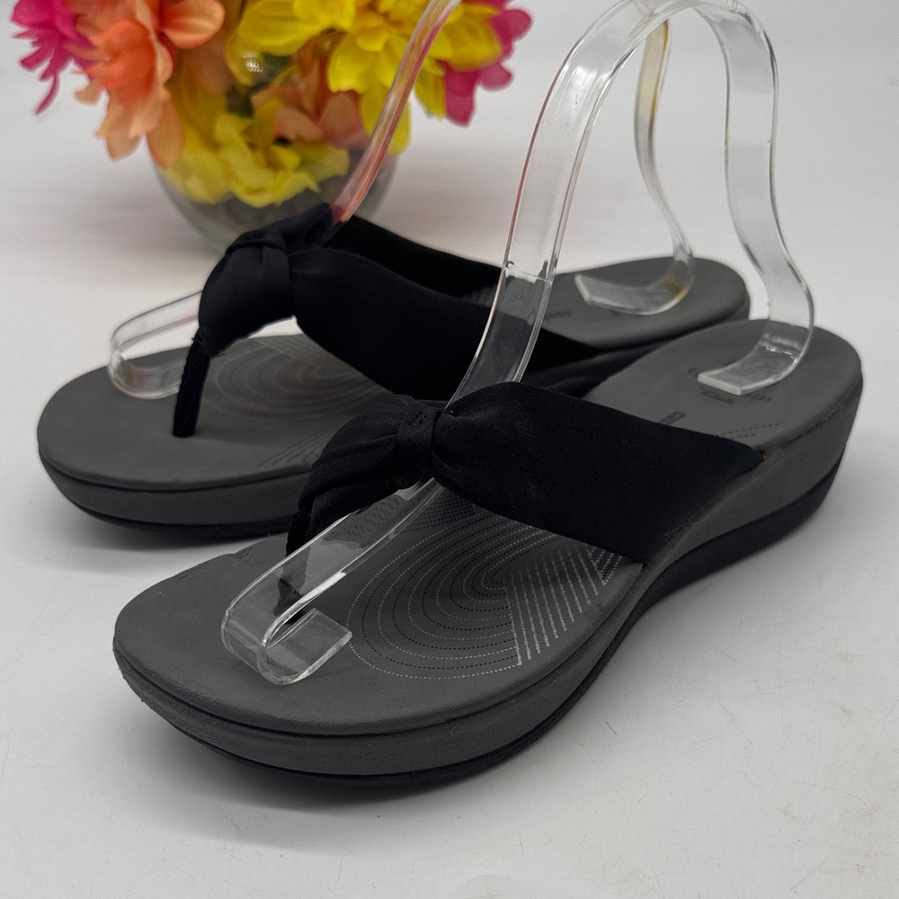 Cloudsteppers by Clarks Black Women's Sandals Size 8 FFT9297A